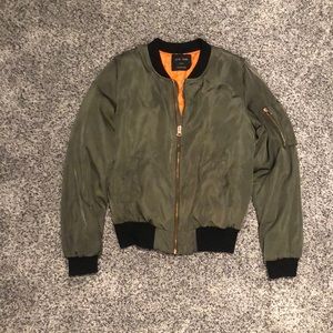 Army green puffer jacket